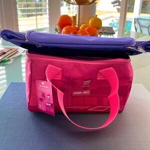 (2) Trader Joe’s mini insulated cooler bags pink and lavender